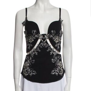 NWT La Perla Peony Corset Top 36D